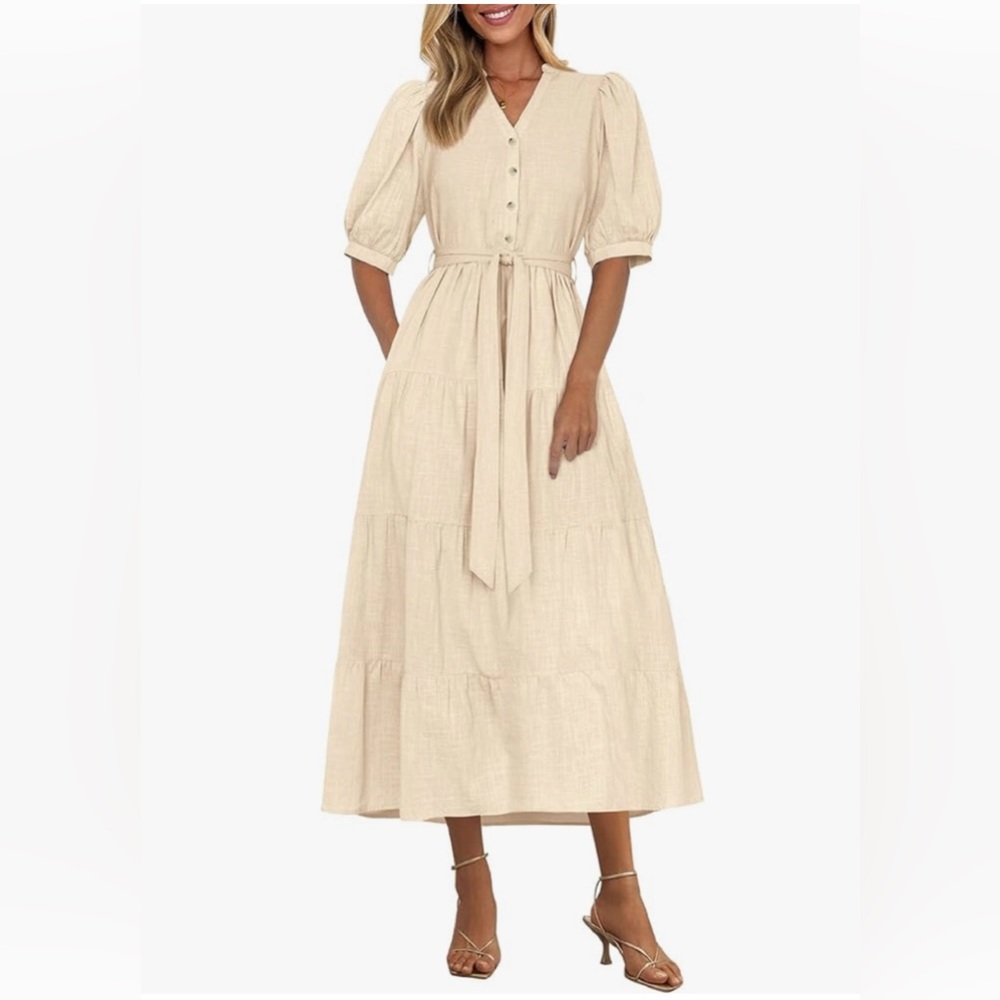 NWT MIAOYINRU ELEGANT CRÈME MAXI DRESS….279